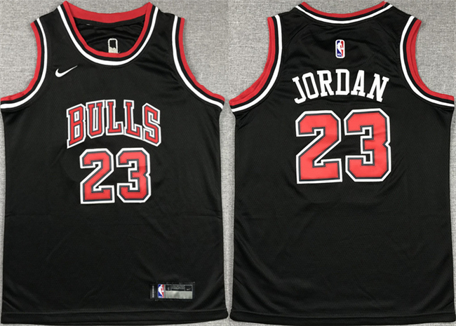 Youth Chicago Bulls #23 Michael Jordan Black Stitched Basketball Jersey